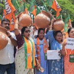 बिजली-पानी संकट पर भाजपा का हल्लाबोल, घड़ा फोड़ प्रदर्शन में सरकार पर जमकर बरसे नेता