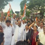 नीट परीक्षा गड़बड़ी, पेपर लीक और महंगाई के मुद्दे पर कांग्रेस का प्रदर्शन