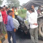 फतुहा में चीनी लदा ट्रक पलटा, सड़क पर बिखरी बोरियां; बड़ा हादसा टला